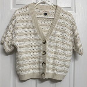 Universal Thread Cream and Tan Knit Cardigan